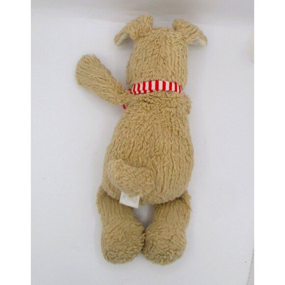 Manhattan Toy Plush Puppy Rex The Holiday Dog Red & White Striped Scarf - Picture 3 of 5
